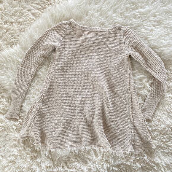 Ruby Moon Distressed Cream Fringe Sweater, size XS - Picture 2 of 7